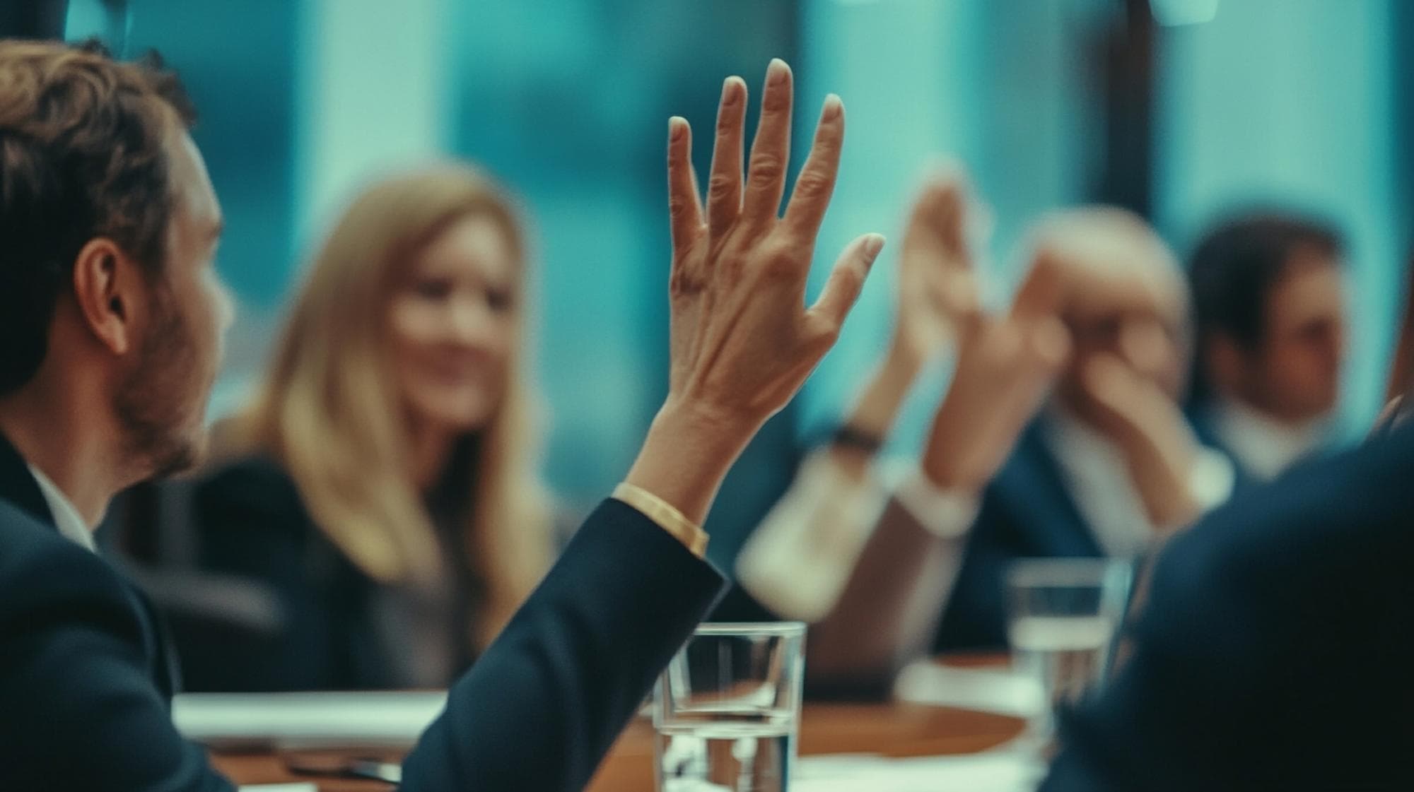 Formal board meeting in session